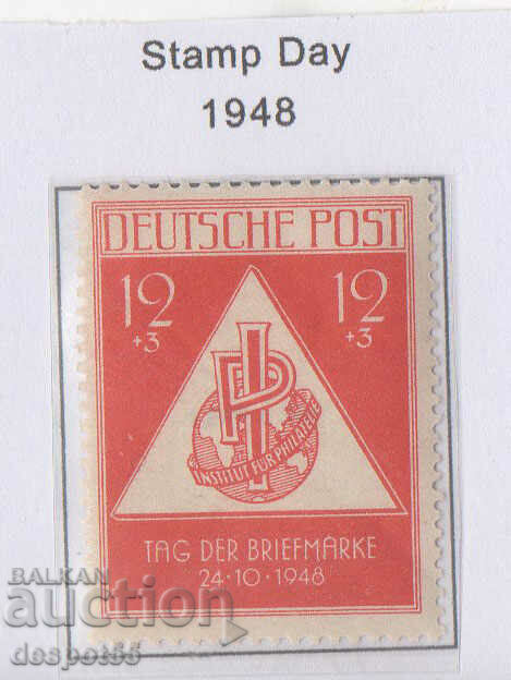 1948. Γερμανία. Επάγγελμα. Ημέρα σφραγίδα του ταχυδρομείου.