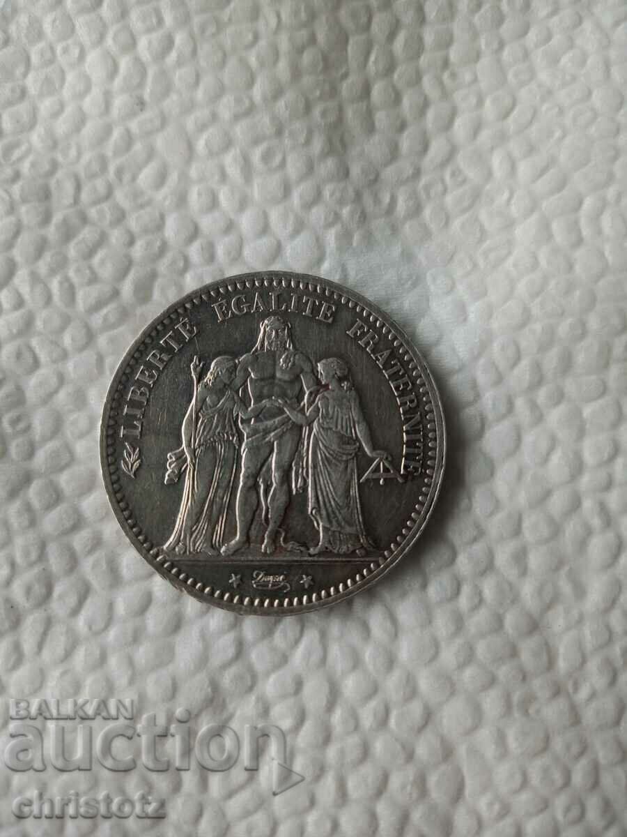 5 franci 1873, Franta, argint