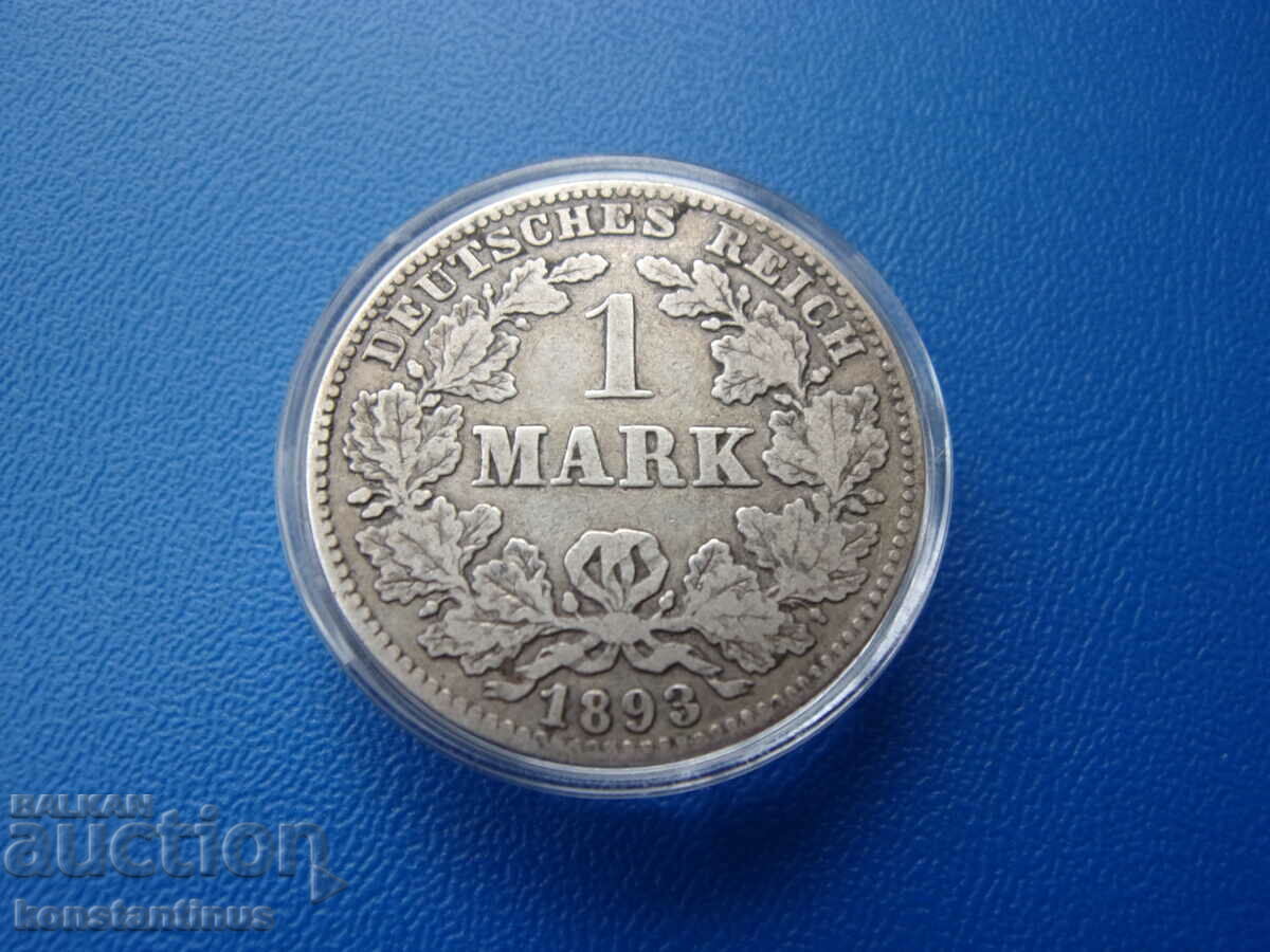 Germany Reich 1 Mark 1893 J Rare