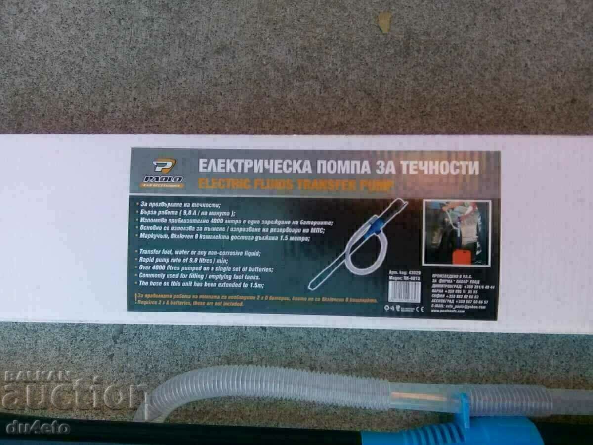 Pompa electrica pentru lichide, combustibil, 9,8 l/min. furtun - 5