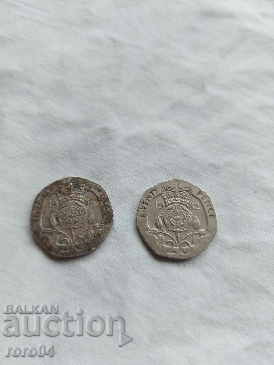 20 PENS 1982 - 2 PIECES - 6 20 PENS 1982 - 2 PIECES - 6