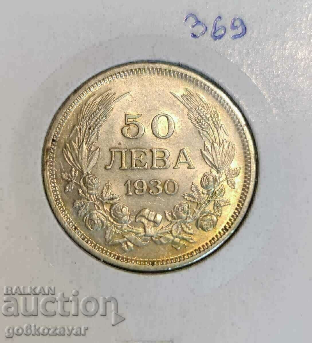 Licitație Bulgaria 50 BGN 1930 Argint! UNC
