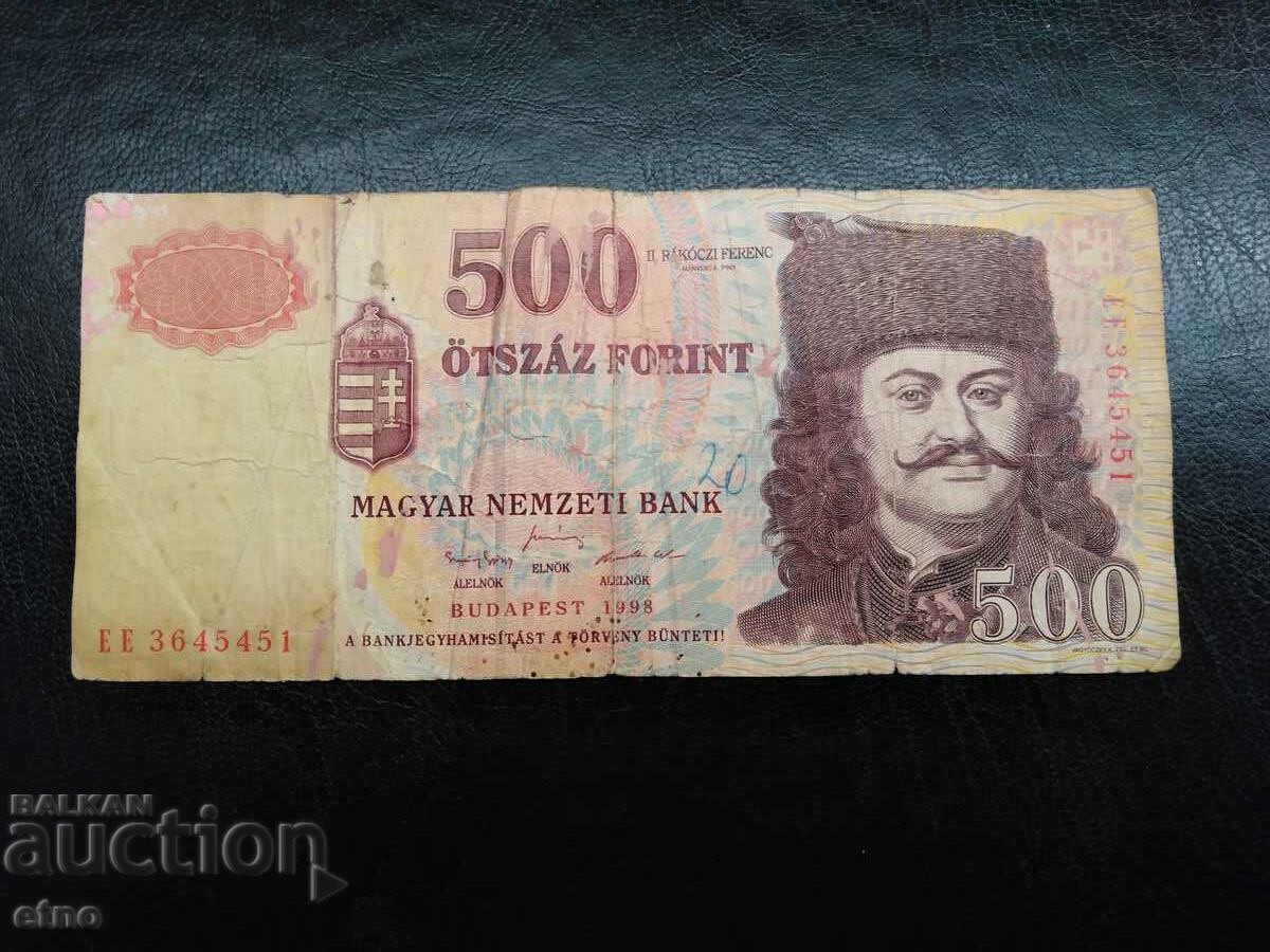 500 forints 1998 Hungary, banknote