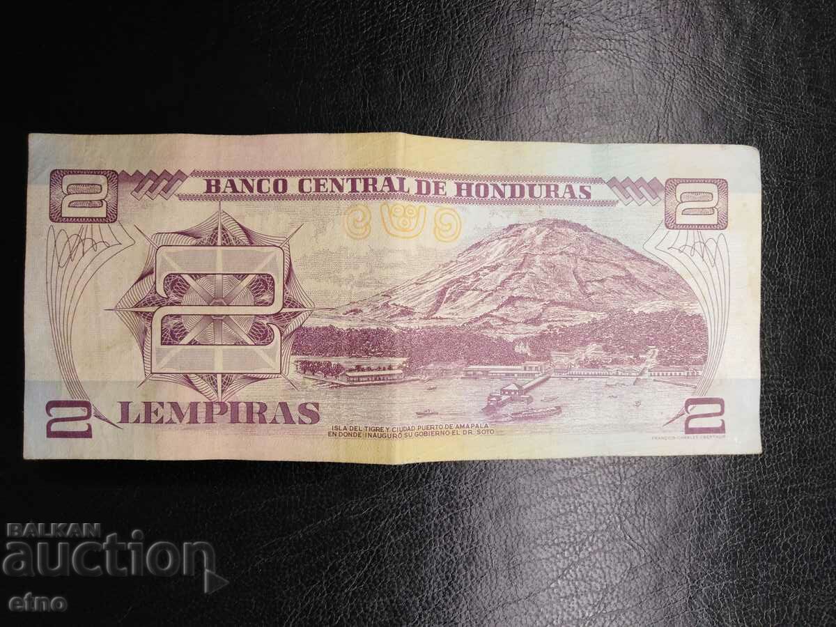 2 lempira 2001 HONDURAS, banknote with price 3.00 BGN | € 1.53 2 lempira 2001 HONDURAS, banknote with price 3.00 BGN | € 1.53