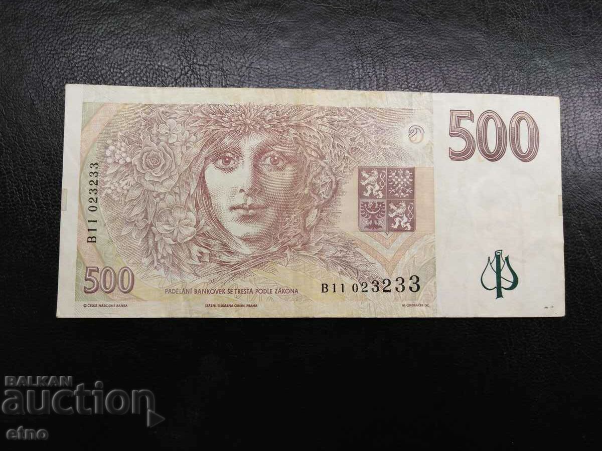 500 de coroane 1995 Cehia, Cehoslovacia, bancnota cu preț 115.00 BGN | € 58.80 500 de coroane 1995 Cehia, Cehoslovacia, bancnota cu preț 115.00 BGN | € 58.80