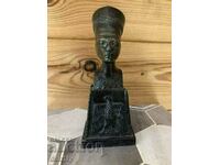Metal statue of Nefertiti bust Egypt