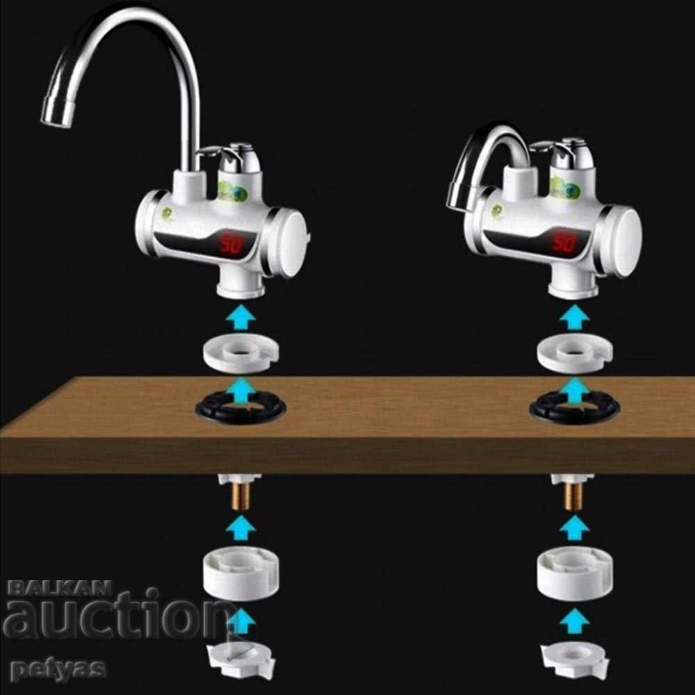 Licitație Robinet permanent cu încălzitor de apă instantaneu și duș cu turmalină Licitație Robinet permanent cu încălzitor de apă instantaneu și duș cu turmalină