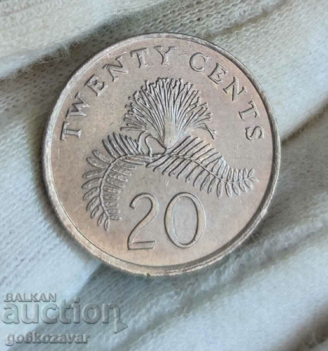 Сингапур 20 цента 1985г