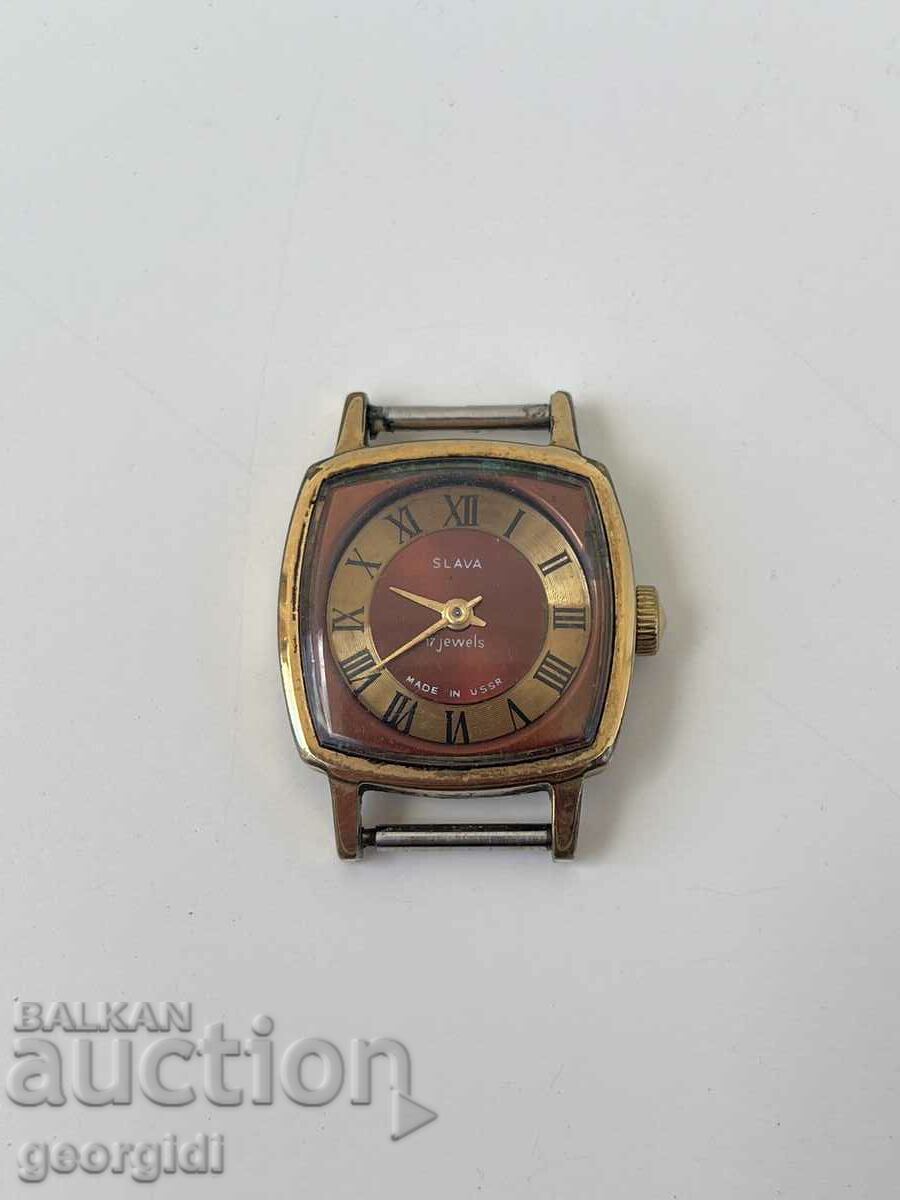 Позлатен руски часовник Слава / Slava. №2342