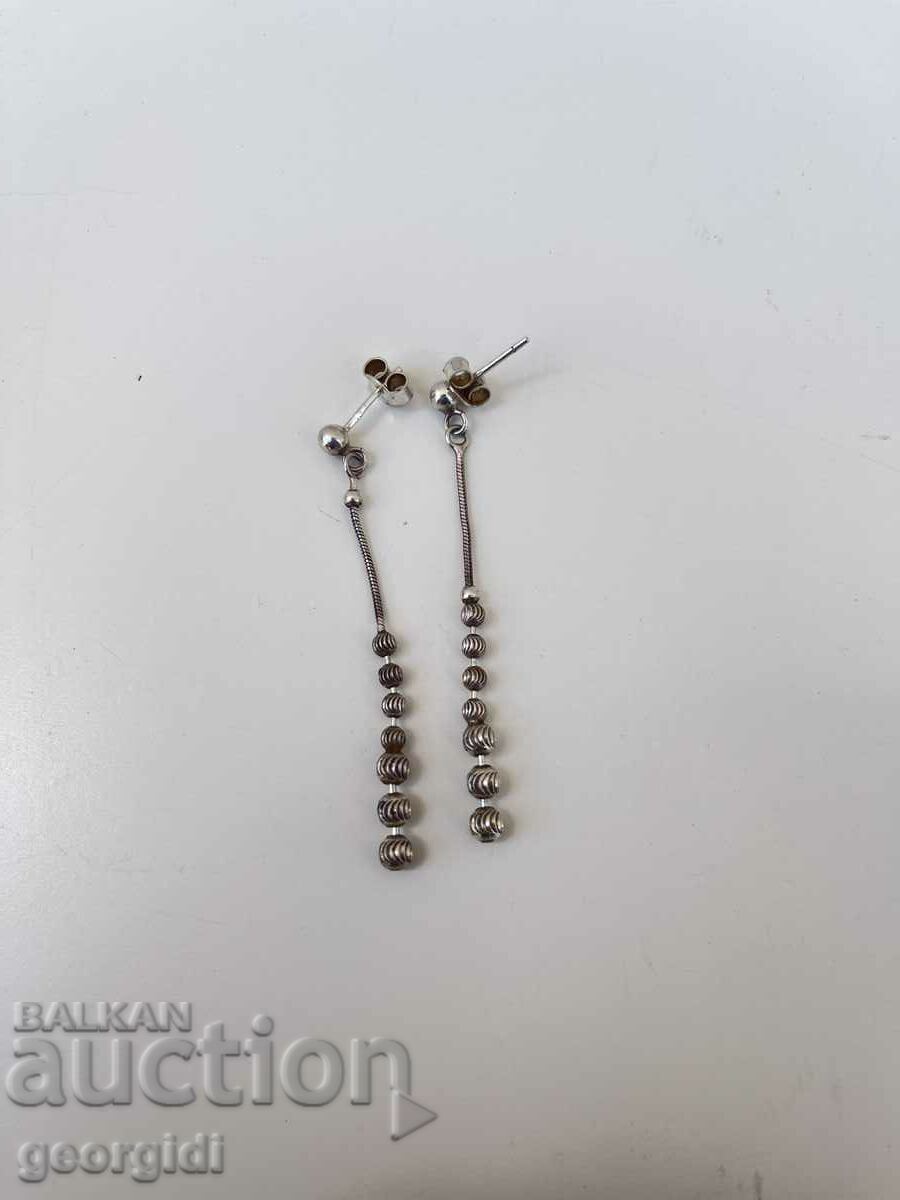 Women's silver earrings. №2343