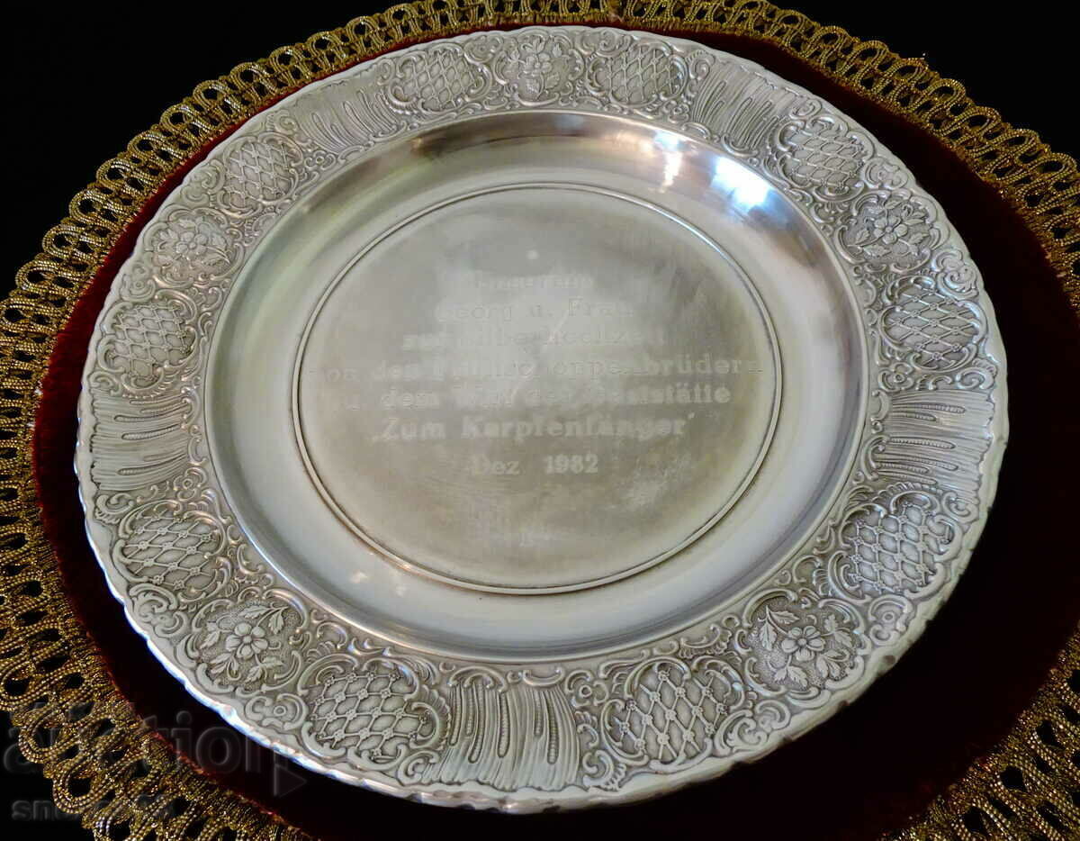 Plate, plateau, BMF tin panel, baroque. - 5 Plate, plateau, BMF tin panel, baroque. - 5