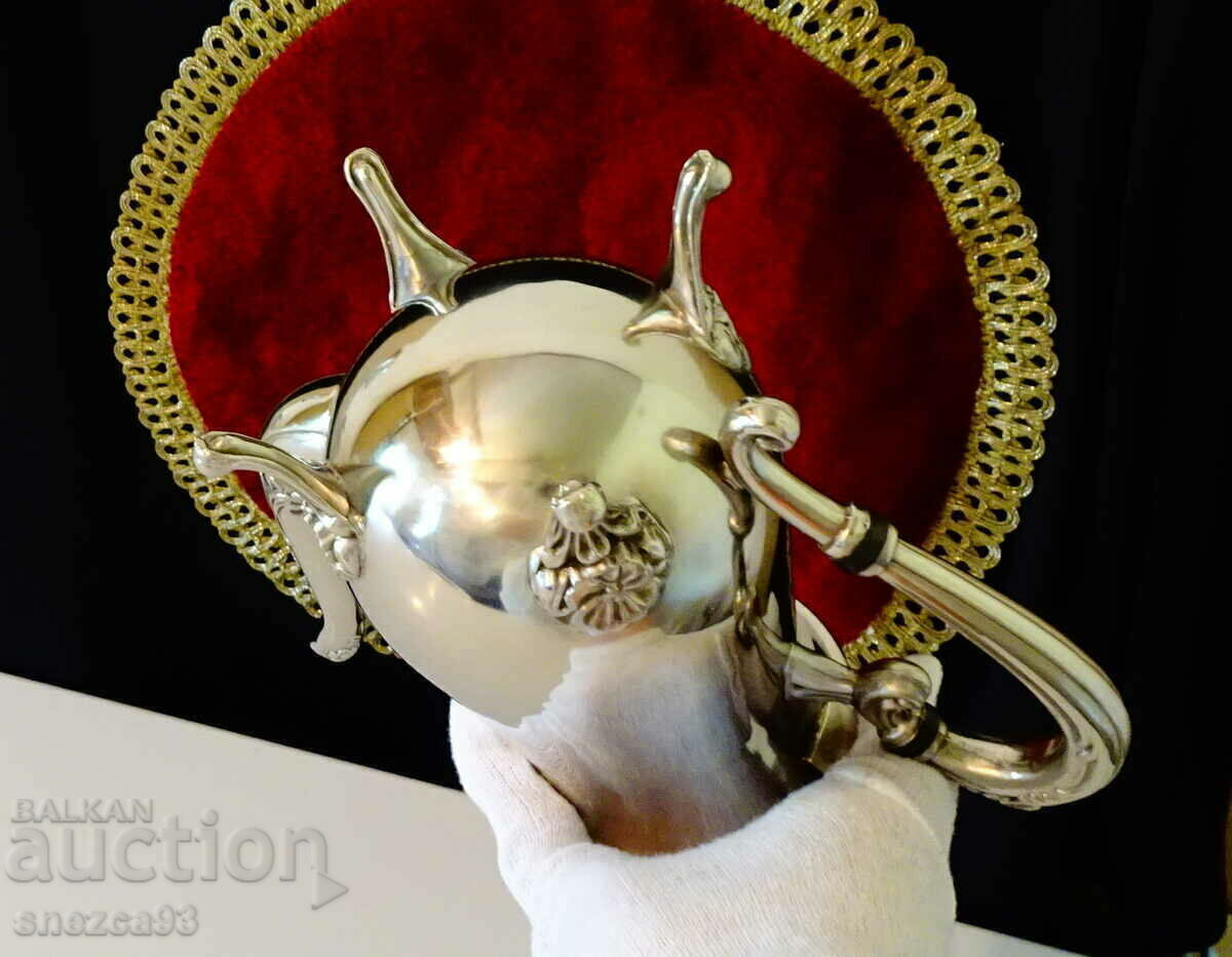 Silver-plated bronze jug 1.2 l., baroque - 5 Silver-plated bronze jug 1.2 l., baroque - 5