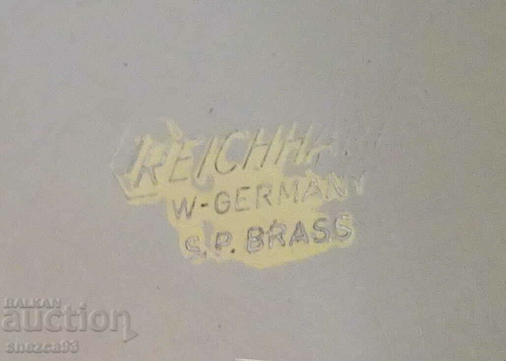 Silver-plated plateau with gilded coat of arms, markings. - 6 Silver-plated plateau with gilded coat of arms, markings. - 6