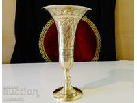 Bronze goblet, wine glass horn, cell enamel.