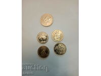 BULGARIA - LOT OF COINS BGN 2.5, 5 - 5 pcs. - from BGN 42