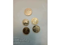 BULGARIA - LOT OF COMMEMORATIVE COINS - 5 pcs. - from BGN 40