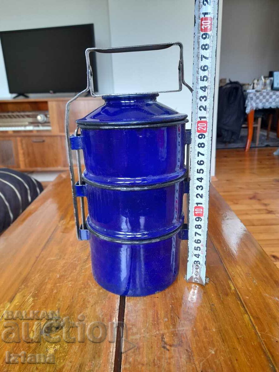 Old enameled food containers with price 20.00 BGN | € 10.23