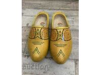 pantofi din lemn Olanda Real Dutch Klompen Yellow Marimea 41