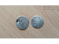 Sigismund 3 penny argint set două piese