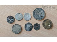 argint antic și două monede vechi contrafăcute placate cu argint