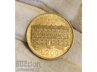 Италия 200 лири 1990г