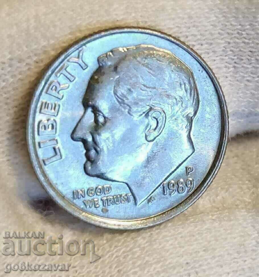 USA 1 dime 1989 with price 0.70 BGN | € 0.36 USA 1 dime 1989 with price 0.70 BGN | € 0.36