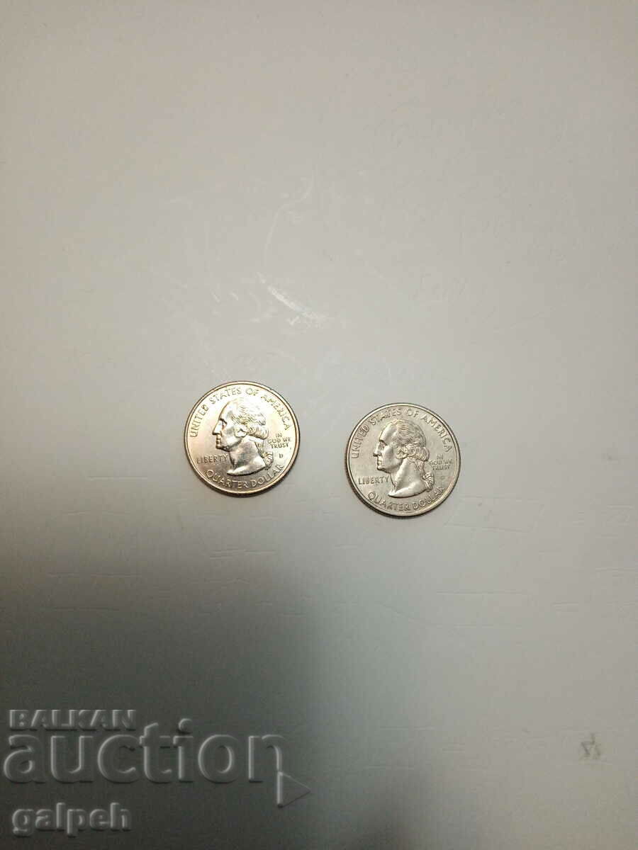 USA - LOT 25 c. - 1999 - BGN 3 with price 3.00 BGN | € 1.53 USA - LOT 25 c. - 1999 - BGN 3 with price 3.00 BGN | € 1.53