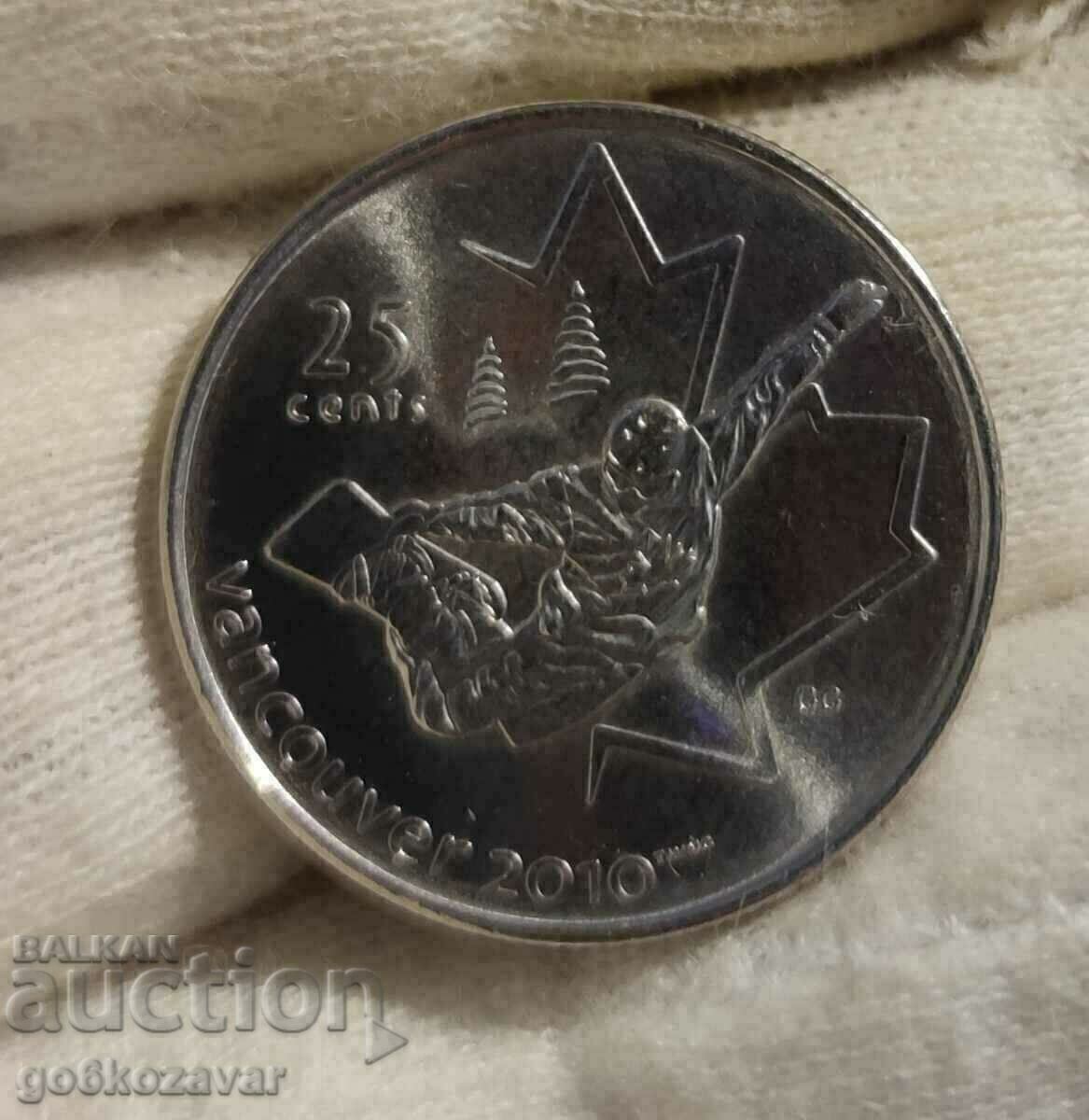 Канада 25 цента 2008г Зимни олимпийски игри !