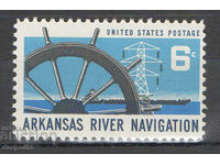 1968. САЩ.  Навигация по река Арканзас.