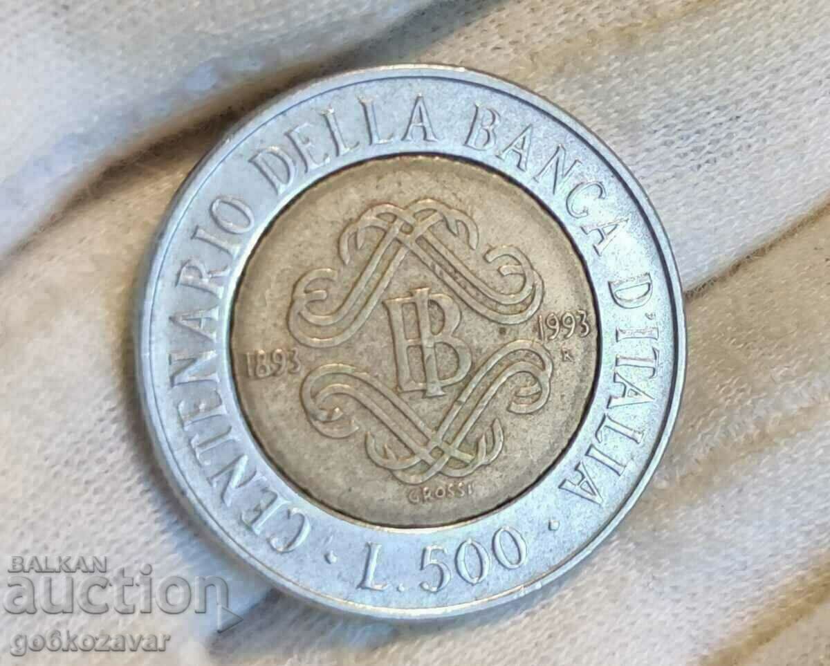 Италия 500 лири 1993г
