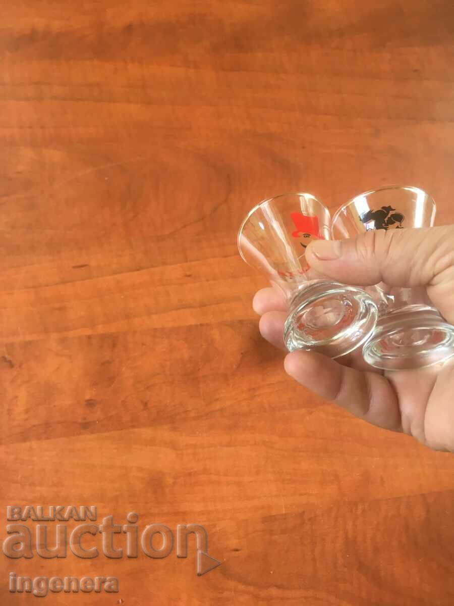 Auction GLASS SHOT TEQUILA ADVERTISING GLASS-2 PCS Auction GLASS SHOT TEQUILA ADVERTISING GLASS-2 PCS