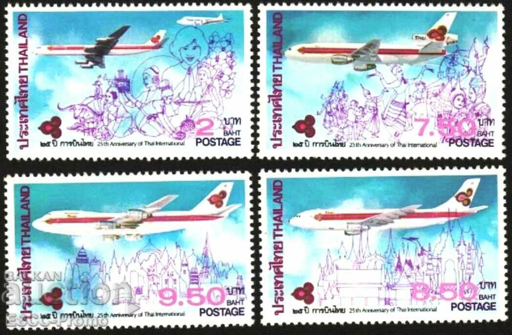 Чисти марки Авиация Самолети 1985 от Тайланд