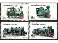 Чисти марки Влакове Локомотиви 1990 от Тайланд