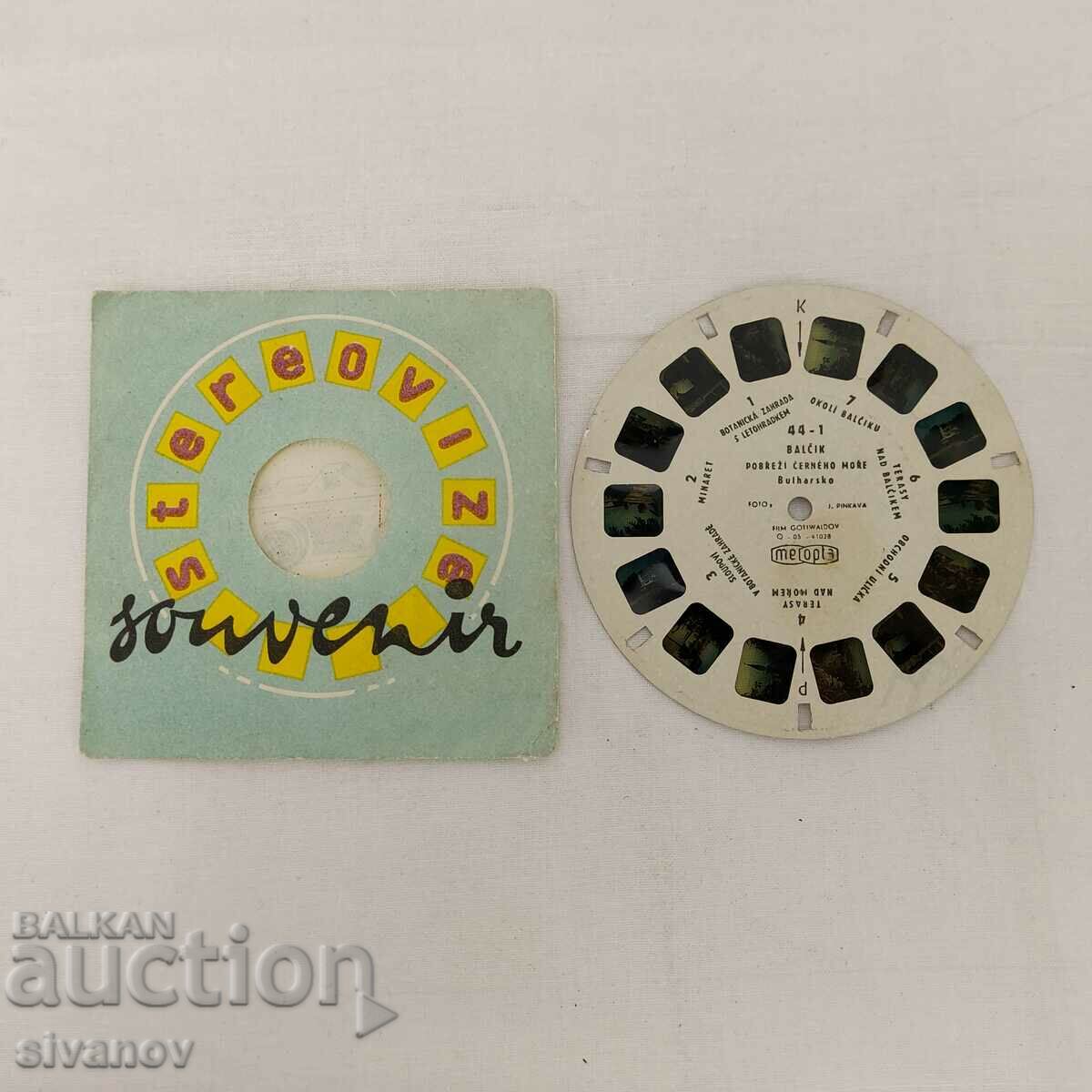 Old disk with slides from Balchik for Meopta Meoskop №1589
