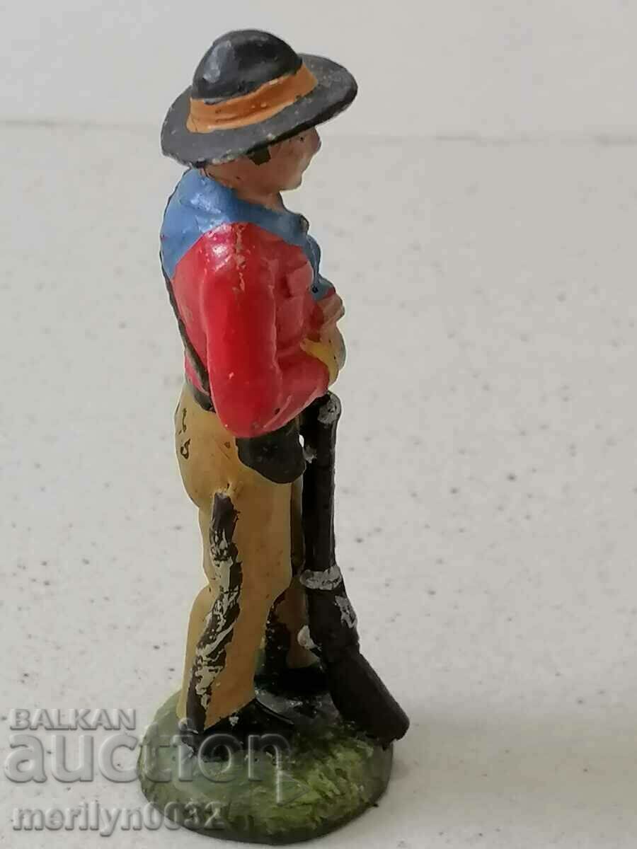 Cowboy figure ceramics LINEOL Germany 30s plastic - 5 Cowboy figure ceramics LINEOL Germany 30s plastic - 5