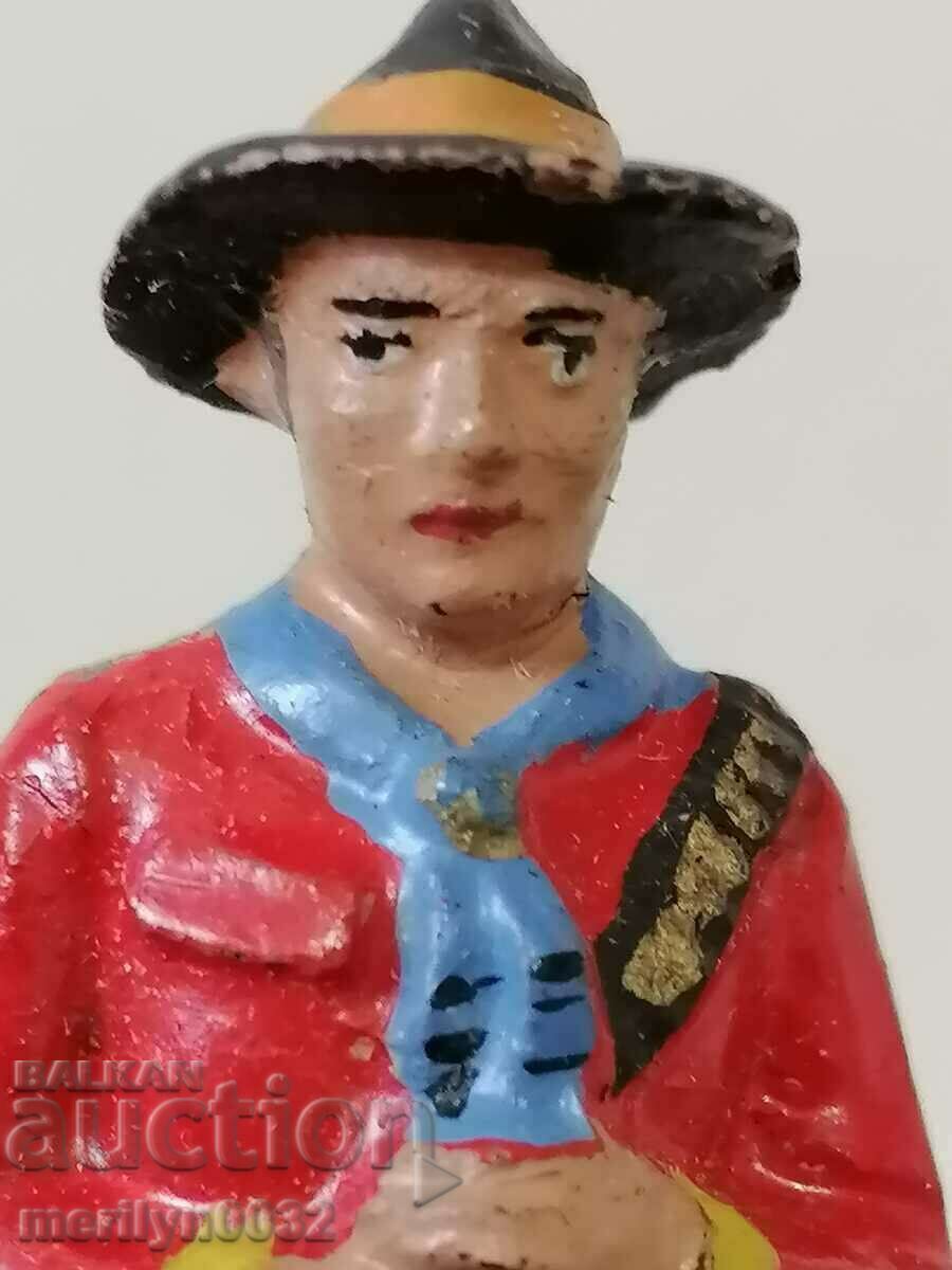 Figurină de cowboy ceramică LINEOL Germania anii 30 plastic