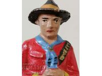 Figurină de cowboy ceramică LINEOL Germania anii 30 plastic