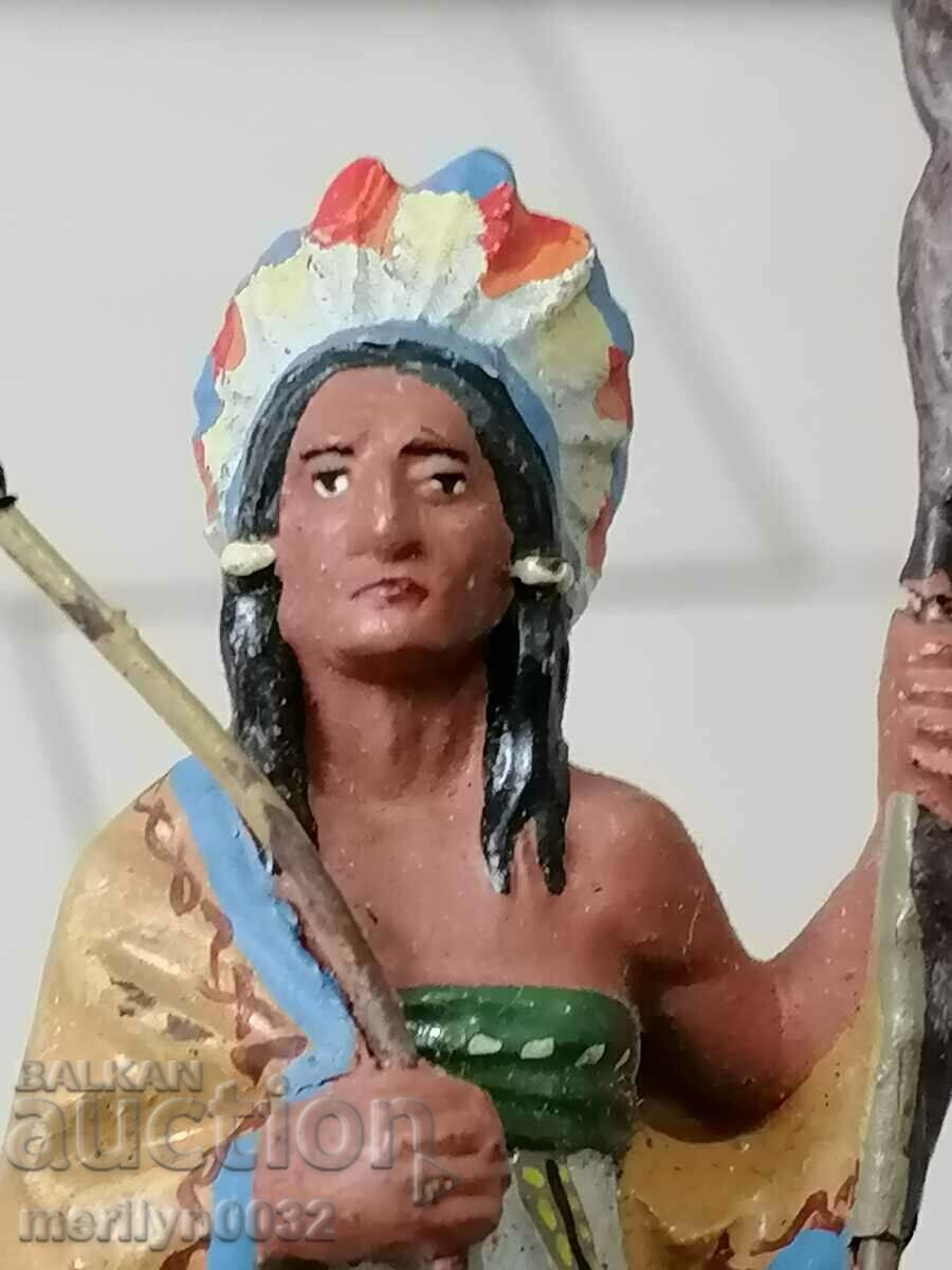 Индианска фигура керамика LINEOL Germany 30-те год пластика