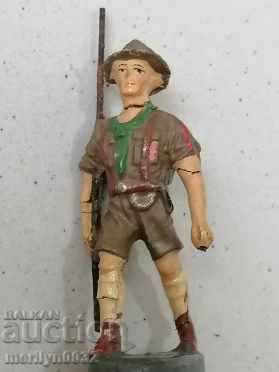 Figura cowboy ELASTOLIN Germania 20-30 ani din plastic