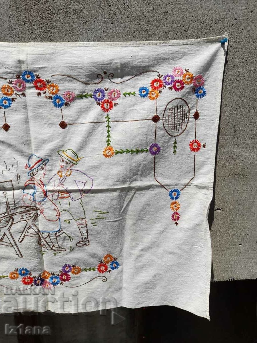 Delivery of An old embroidered hacker, wall cover Delivery of An old embroidered hacker, wall cover