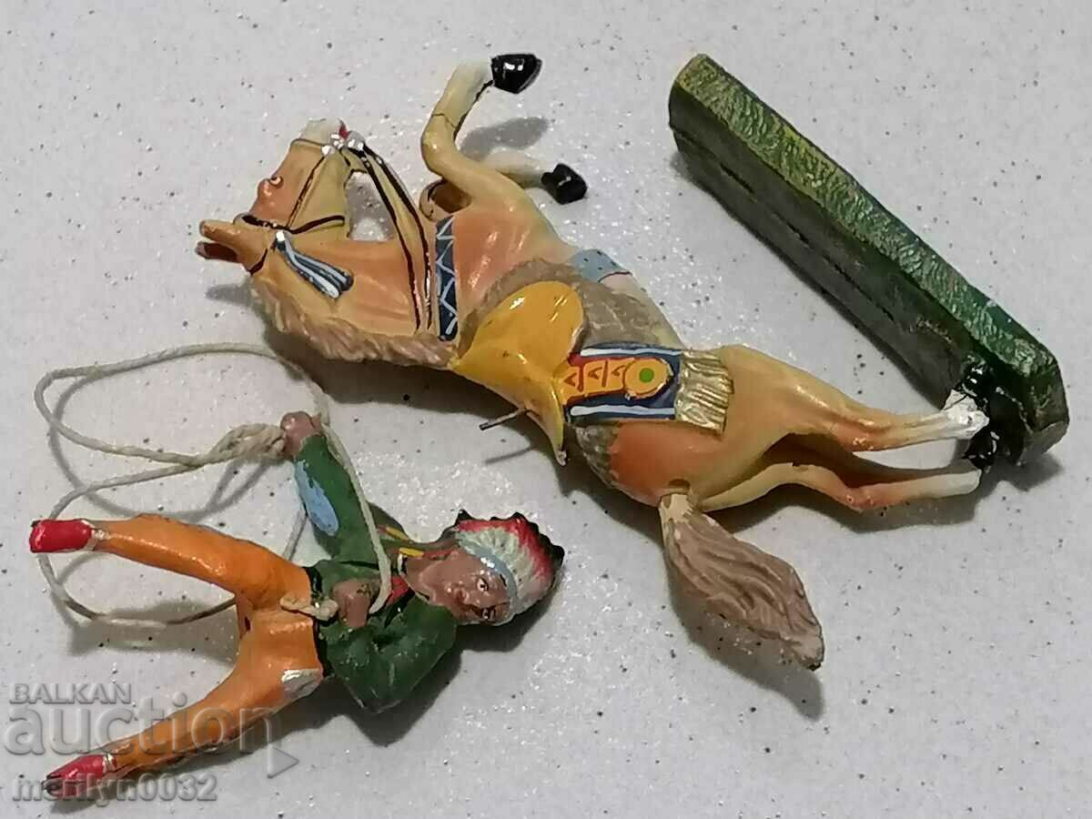 Indian with the figure of ELASTOLIN Germany 20-30 years of plastic - 7 Indian with the figure of ELASTOLIN Germany 20-30 years of plastic - 7