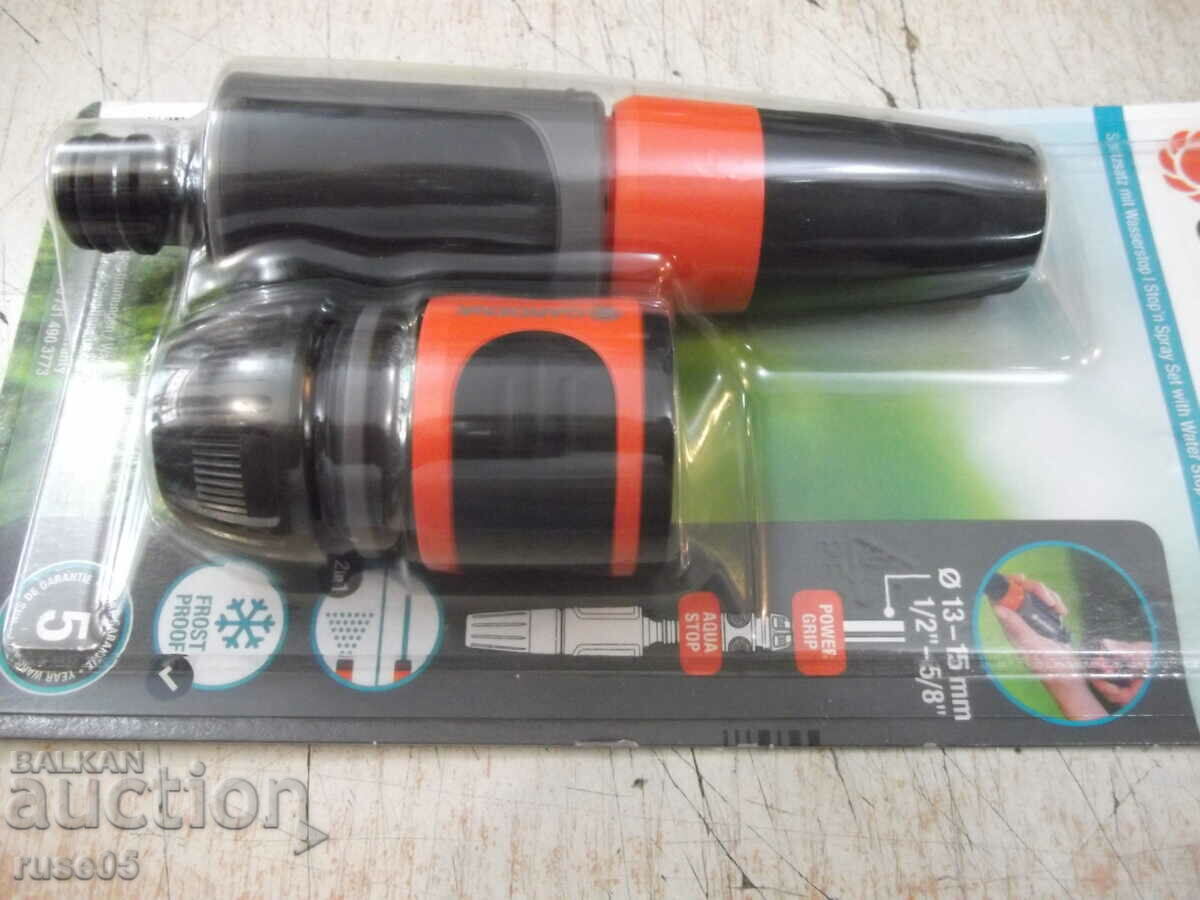 Setați duza și conectorul „GARDENA” cu robinet noi cu preț 18.00 BGN | € 9.20 Setați duza și conectorul „GARDENA” cu robinet noi cu preț 18.00 BGN | € 9.20