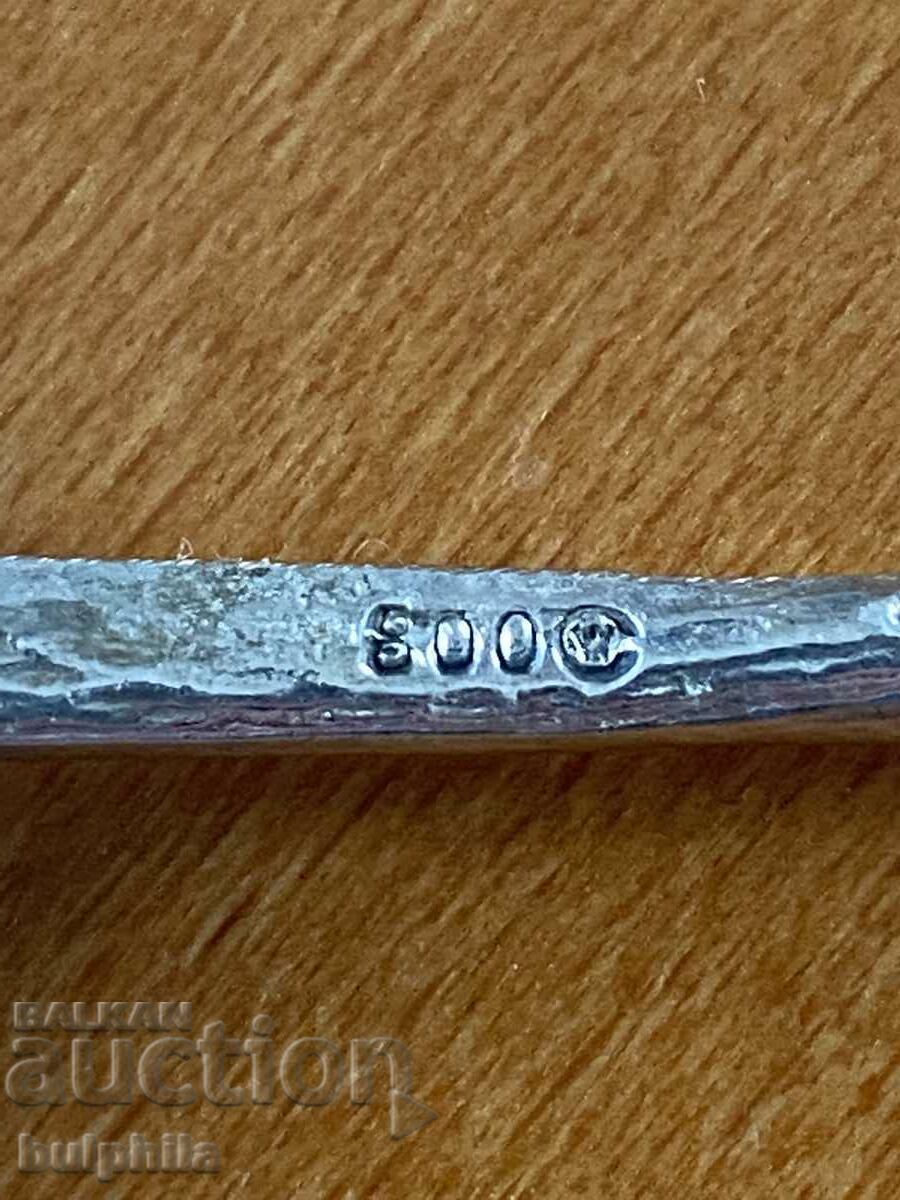 Set of 6 silver dessert forks and 6 spoons. - 5 Set of 6 silver dessert forks and 6 spoons. - 5