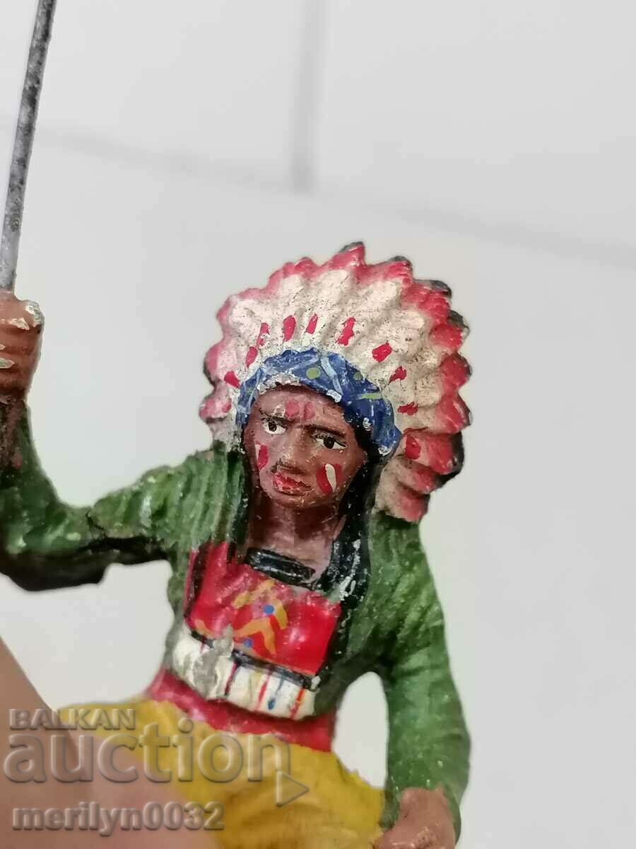 Indian figure ELASTOLIN Germany 20-30 years old toy