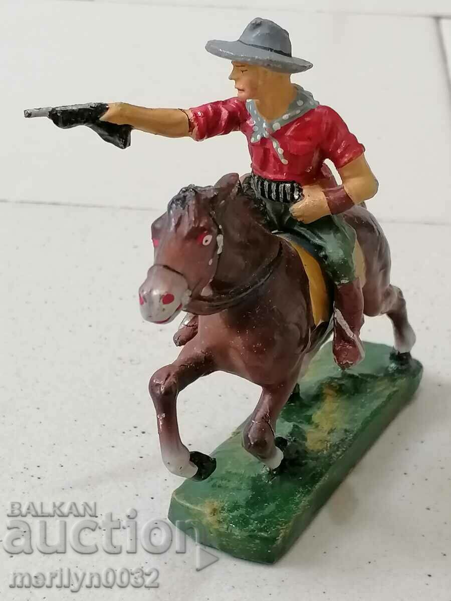 Cowboy with a horse figure ELASTOLIN Germany 20-30 years old toy with price 140.00 BGN | € 71.58 Cowboy with a horse figure ELASTOLIN Germany 20-30 years old toy with price 140.00 BGN | € 71.58