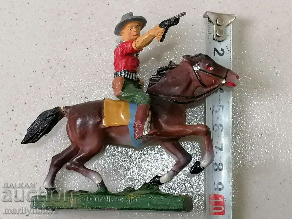 Cowboy with a horse figure ELASTOLIN Germany 20-30 years old toy - 5 Cowboy with a horse figure ELASTOLIN Germany 20-30 years old toy - 5