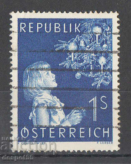 1954. Austria. Merry Christmas (dark blue).