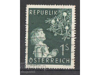 1953. Austria. Crăciun fericit (verde închis).