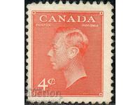 Canada 4c 1951 vermilion Sg 423c Monetărie montată