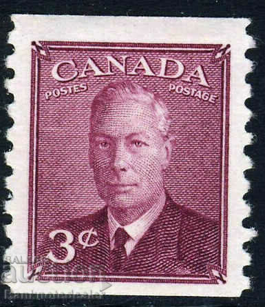 CANADA 3 C KG VI 1949-51 COIL STAMP SG 421